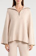 UGG® Rylynn Quarter Zip Cable Knit Sweater