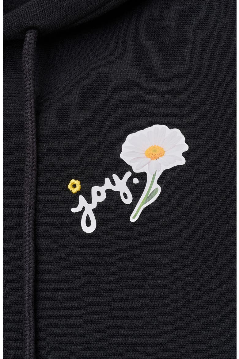 Marc Is Joy Daisy Graphic Hoodie, Alternate, color, BLACK