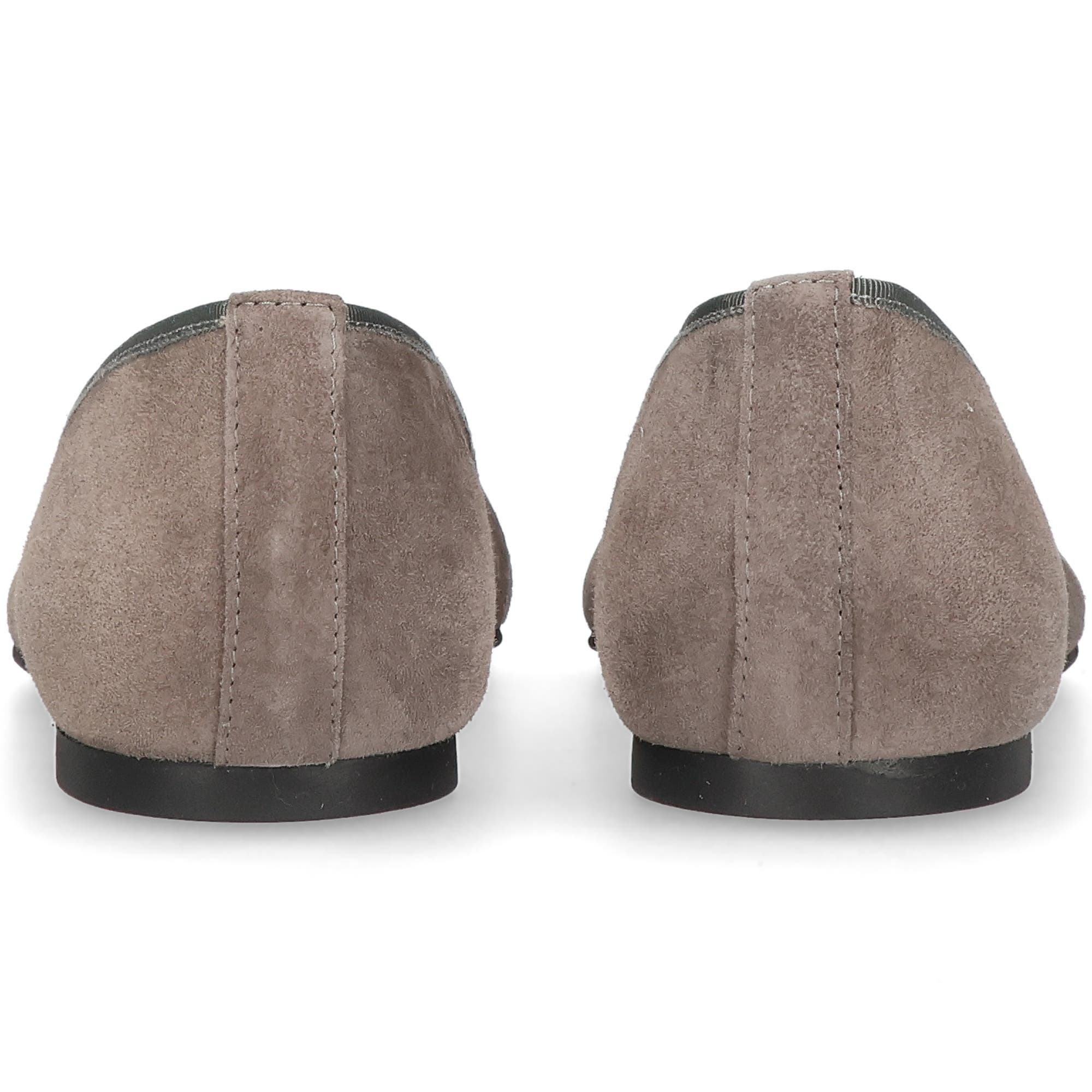 Pretty Ballerinas Pointed Toe Studded Loafer, Alternate, color, Grey