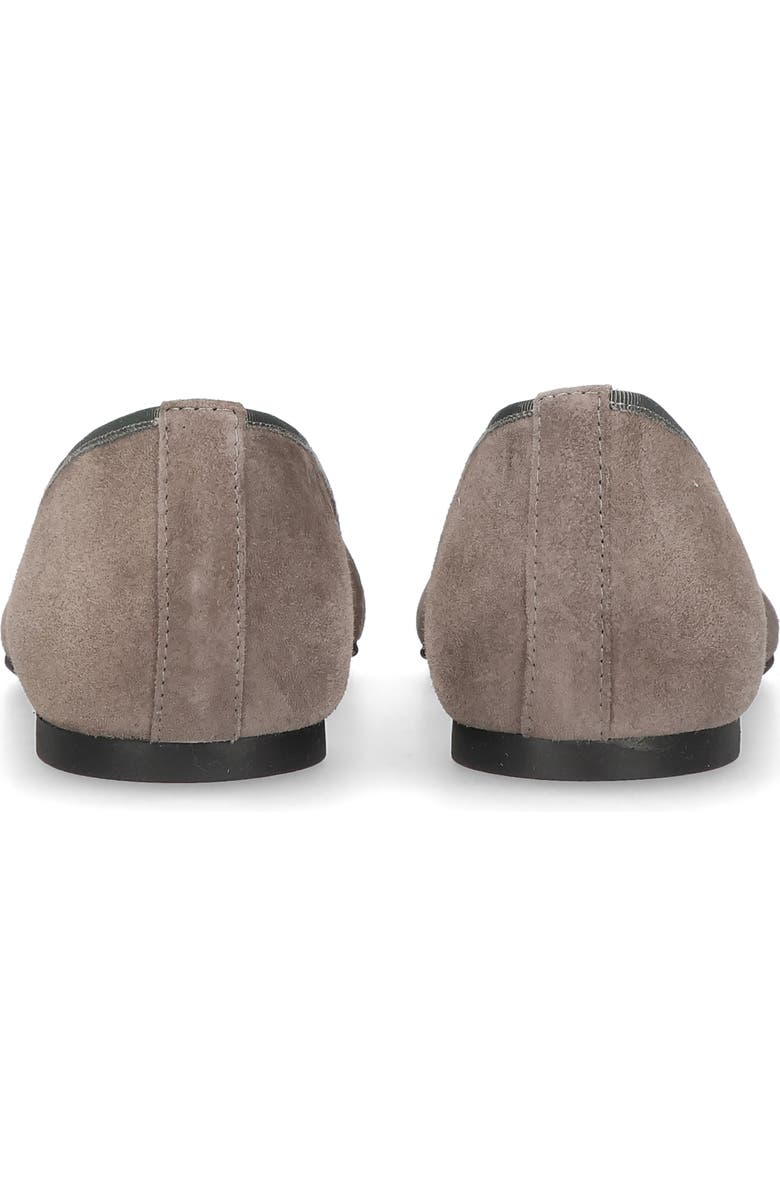 Pretty Ballerinas Pointed Toe Studded Loafer, Alternate, color, Grey