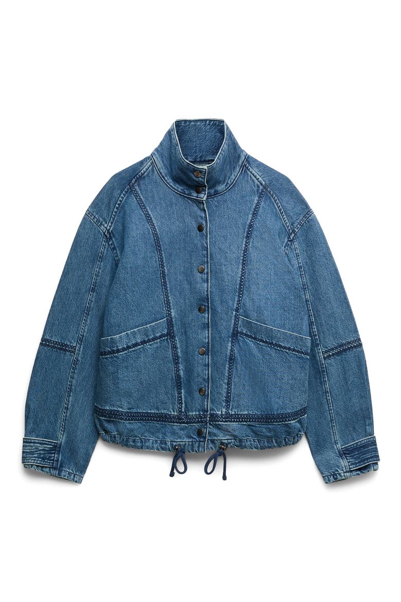 Denim Bomber Jacket, Alternate, color, INDIGO BLUE