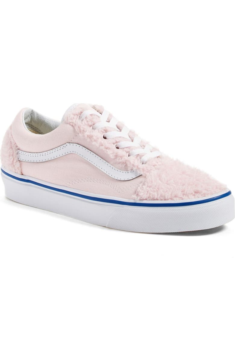 Vans 'Old Skool' Faux Shearling & Canvas Sneaker, Alternate, color,