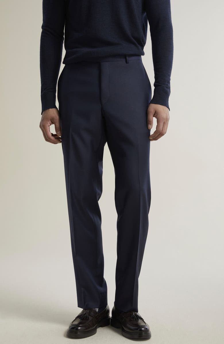 Samuelsohn Ice Wool Serge Suit, Alternate, color, Navy