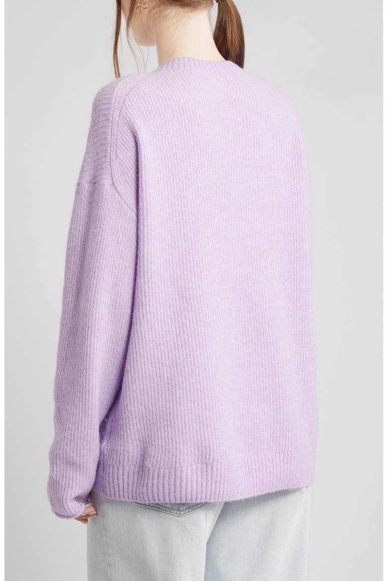 Fuzzy Oversize Sweater, Alternate, color, PURPLE FEMININE