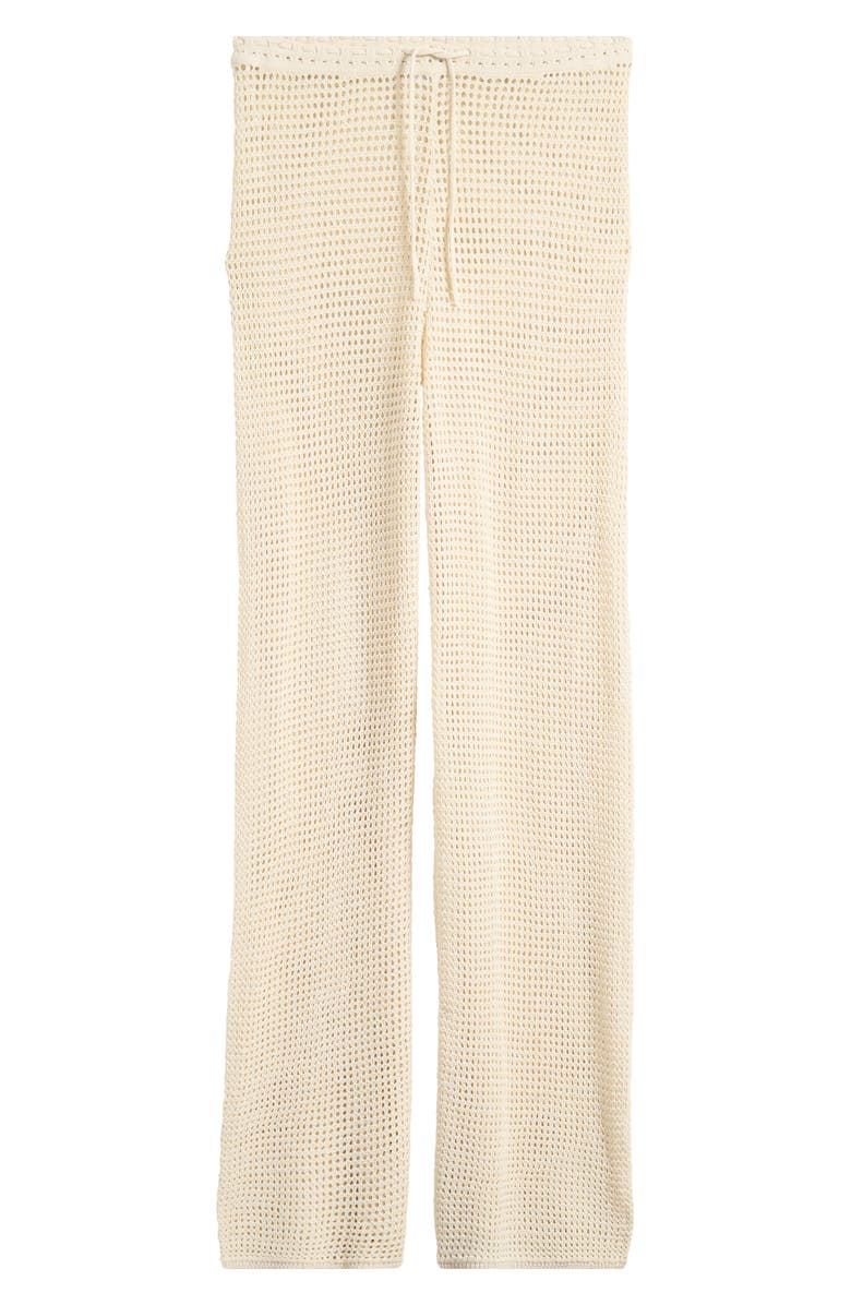 Good American Open Knit Cover-Up Pants, Alternate, color, Ecru003