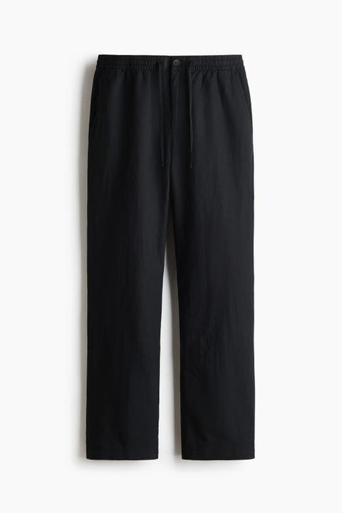 Regular Fit Linen-blend Trousers