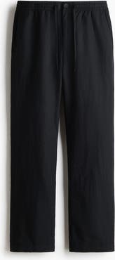 H&M Regular Fit Linen-blend Trousers
