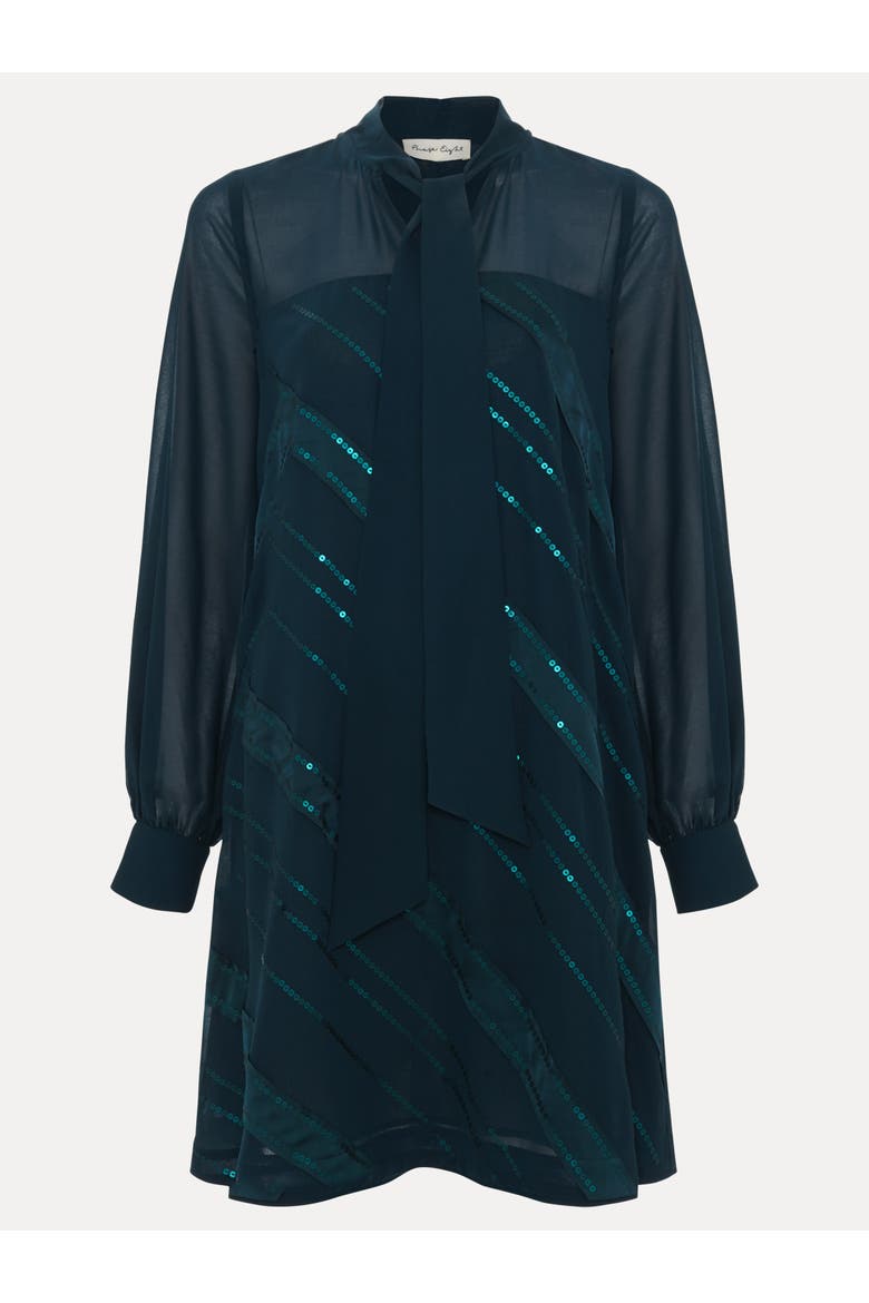 Sonali Satin Dress, Alternate, color, Teal