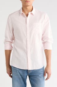 Vince Classic Fit Linen Blend Button-Up Shirt