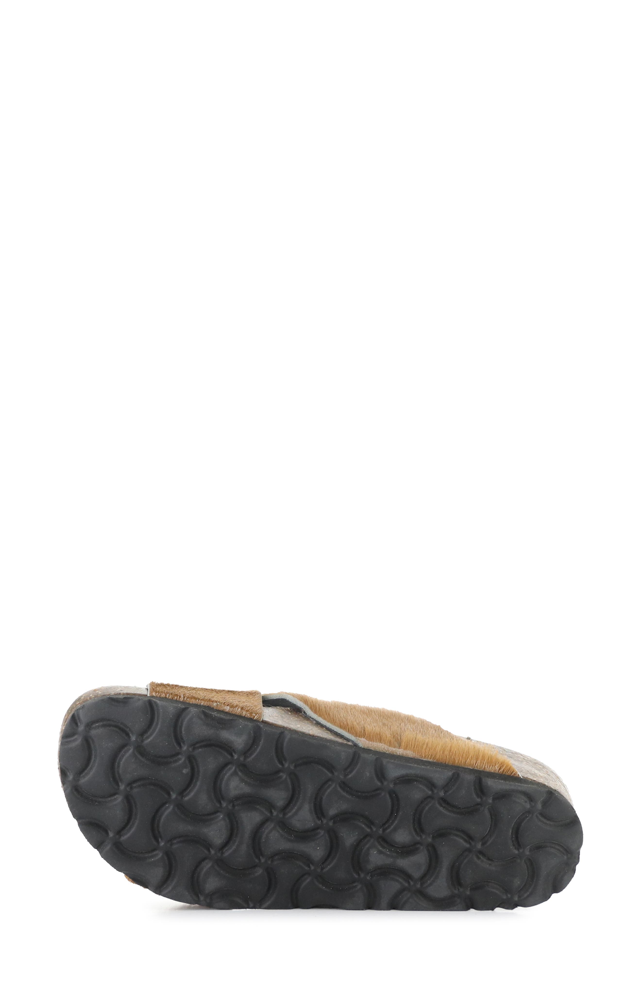 Suna Genuine Calf Hair Sandal, Alternate, color, BRANDY