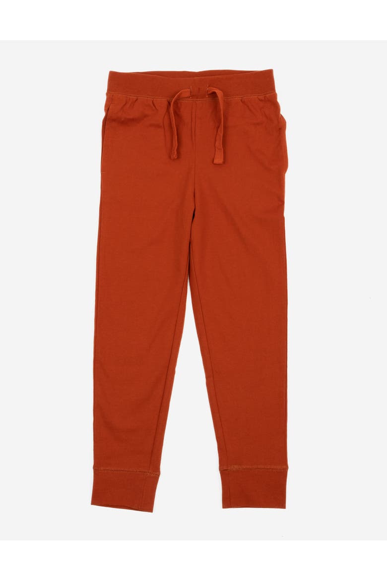 Kids 100% Cotton Lightweight Jogger Pants, Main, color, Rust