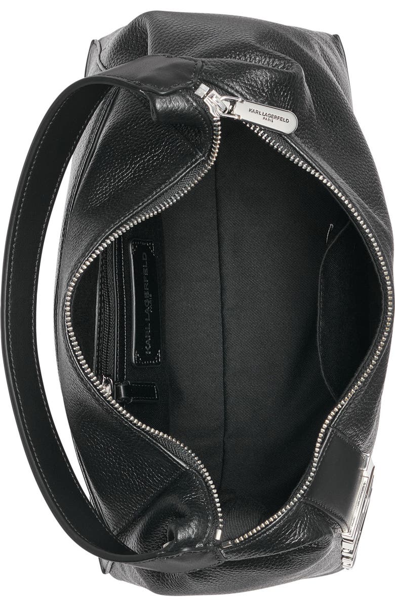 KARL LAGERFELD PARIS Lunette Hobo Leather Bag, Alternate, color,