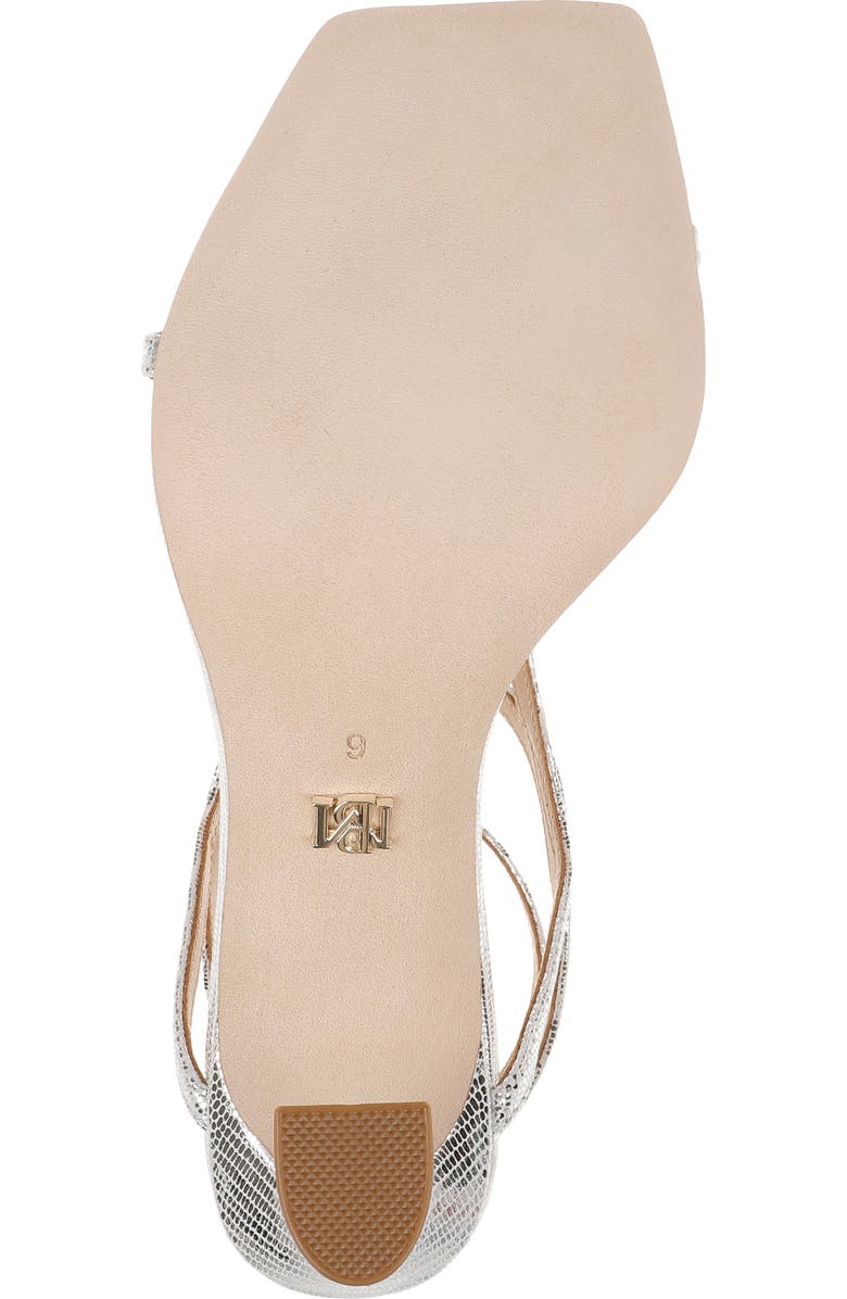 Badgley Mischka Collection Gianni Ankle Strap Sandal, Alternate, color, Silver Lizard