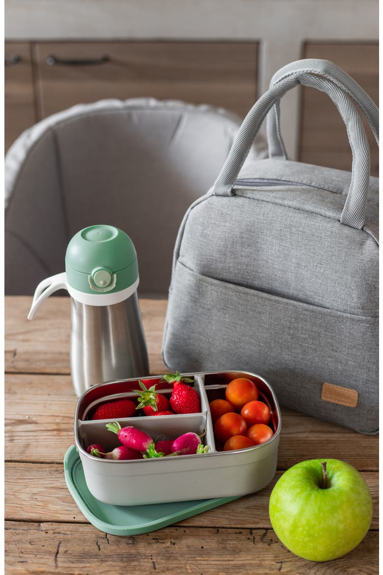 Stainless Steel Lunchbox with Lid, Alternate, color, SAGE
