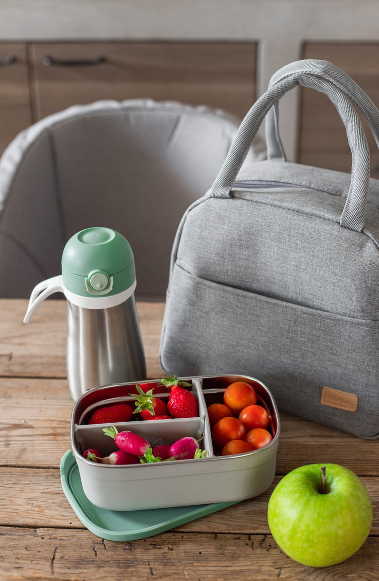 BEABA Stainless Steel Lunchbox with Lid, Alternate, color, Sage