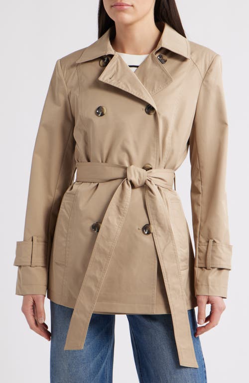 Sam Edelman Belted Trench Coat In Brown