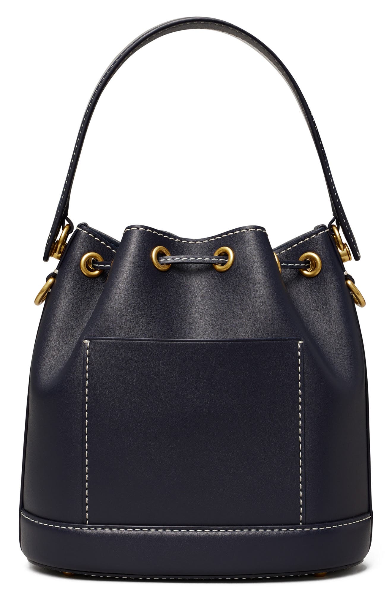 Leather Bucket Bag, Alternate, color, MIDNIGHT