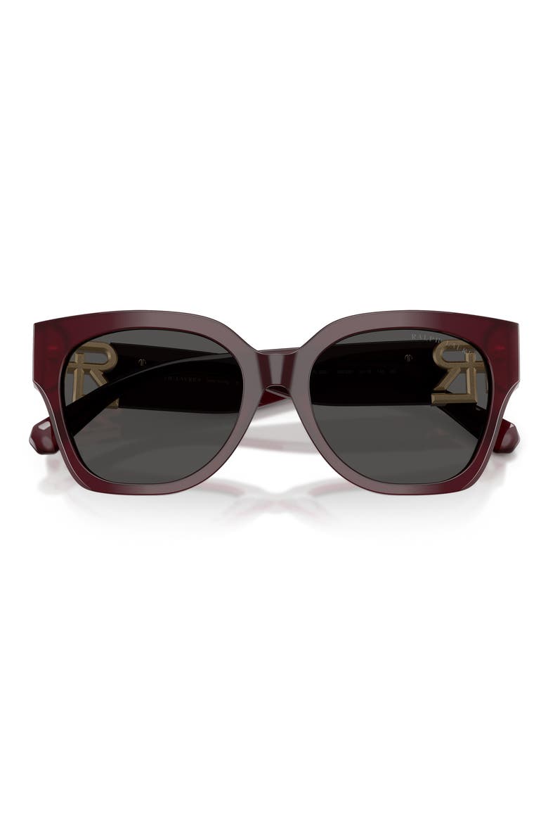 55mm Ricky Oversize Gradient Butterfly Sunglasses, Alternate, color, SOLID BORDEAUX / DARK GREY