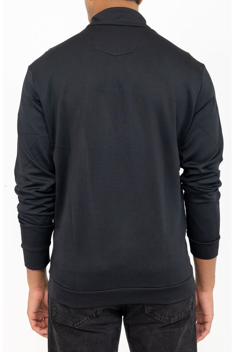 Casual Quarter Zip Pullover Sweater, Alternate, color, BLACK