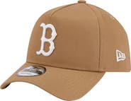 New Era Men's New Era Khaki Boston Red Sox A-Frame 9FORTY Adjustable Hat