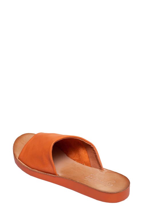 Antelope Ami Leather Slide Sandal In Orange
