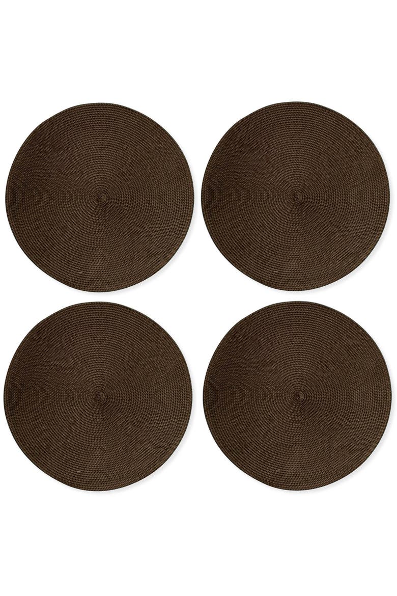 Elegant Woven Placemats for Stylish Dining Experience, Alternate, color, Brown