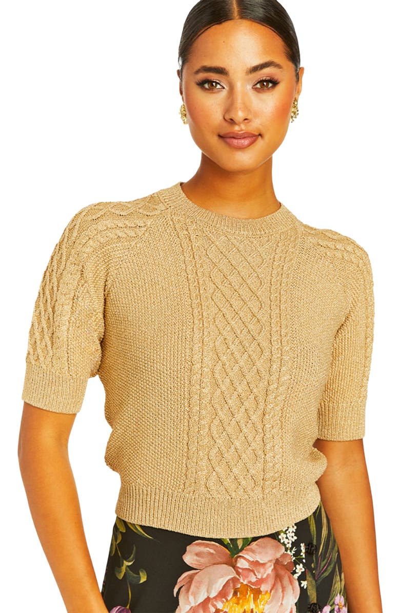 Mestiza New York Enya Sweater, Alternate, color, Metallic Gold