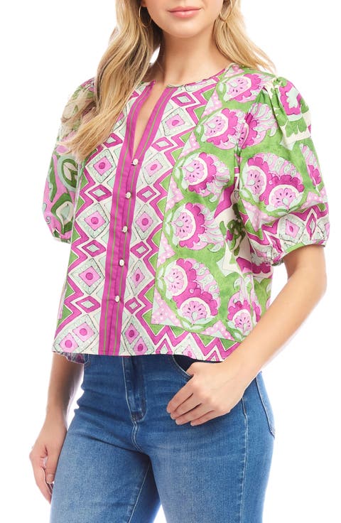 (取寄) カレンケーン レディース ブルゾン スリーブ トップ Karen Kane women Top Karen Kane 3/4 Sleeve Side Tie Top - Coyote Moon