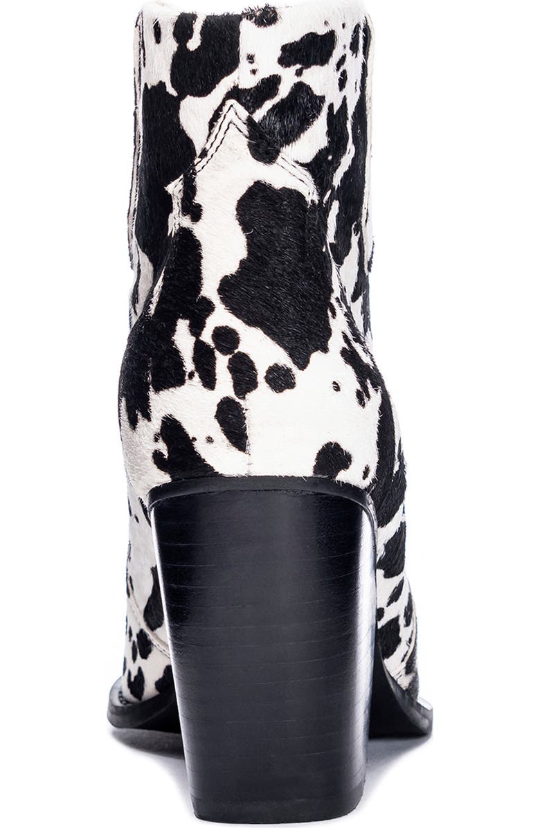 Chinese Laundry Bonnie Bootie, Alternate, color, Black/ White Cow Print