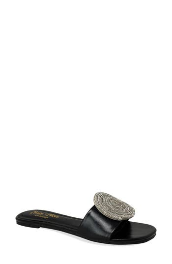 CHASE & CHLOE CHASE AND CHLOE IRMA SPIRAL EMBELLISHED SLIDE SANDAL 