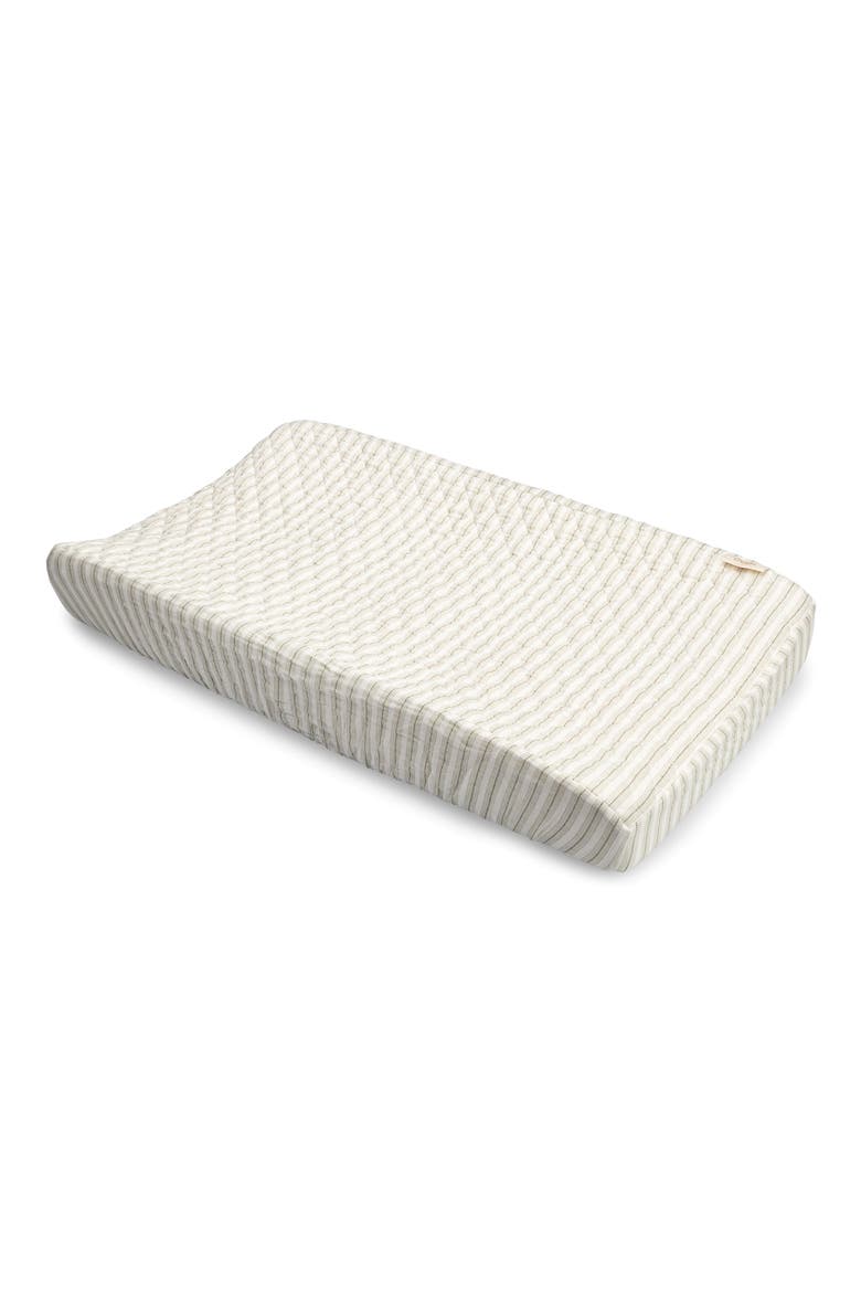 Avery Cotton Muslin Changing Pad Cover, Main, color, WHITE
