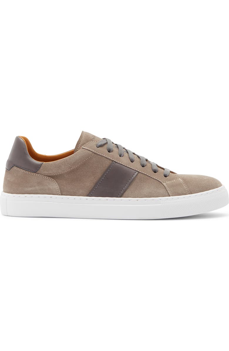 Magnanni Ashley Stripe Suede & Leather Sneaker, Alternate, color, Grey