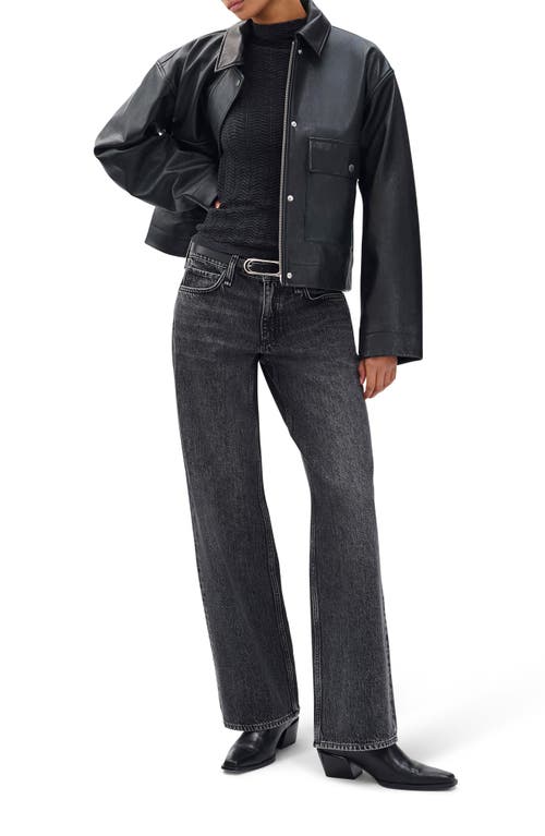 Rag & Bone Saige Low Rise Wide Leg Jeans In Gray