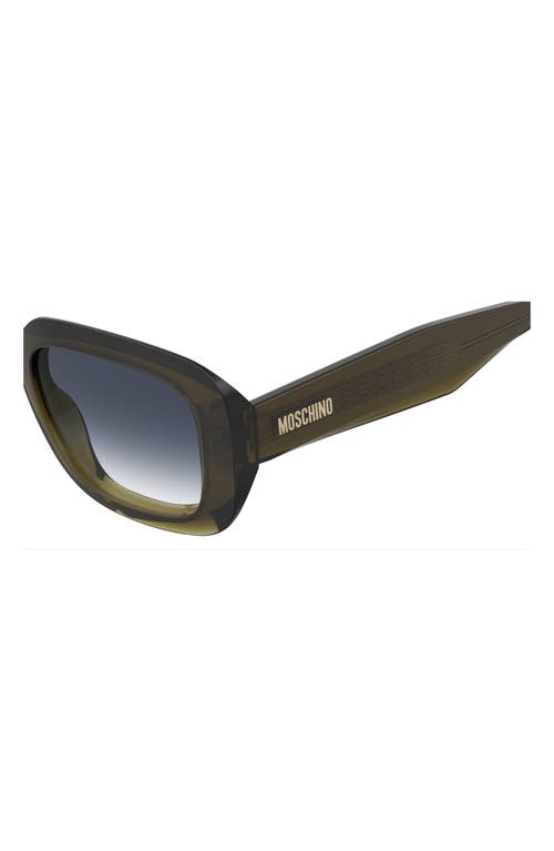 Moschino 54mm Gradient Rectangular Sunglasses In Green