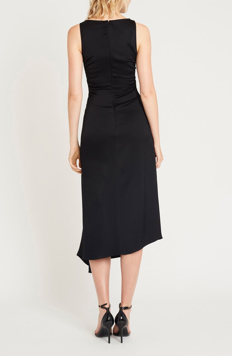 Luxely Finch Ruched Satin Midi Dress, Alternate, color,
