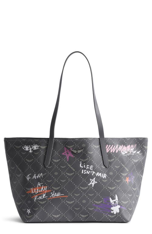 Zadig & Voltaire Womens Road Z Shopper Coated-canvas Tote Bag In Multi