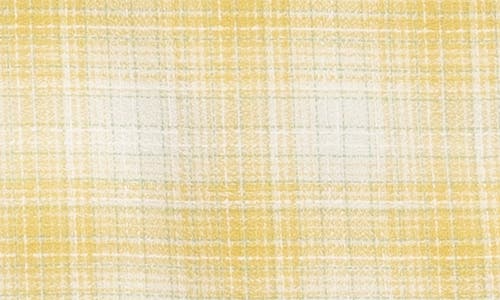 The Sunday Collective Kids' Daisy Plaid Cotton Pinafore Dress In Yellow