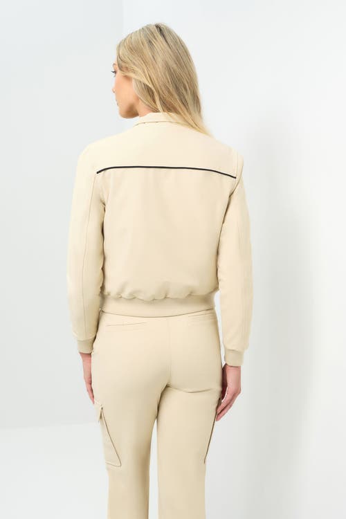 Anatomie Ginger Performance Twill Bomber Jacket In White