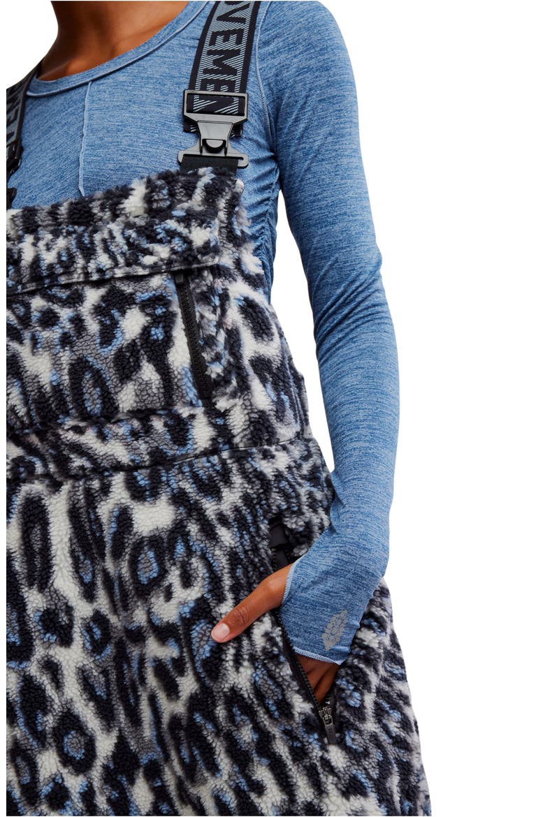 FP Movement Hit the Slopes Fleece Overalls, Alternate, color, SNOW LEOPARD COMBO