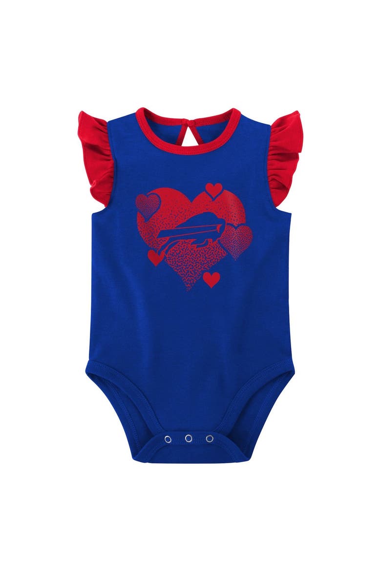 Girls Newborn & Infant Royal/Red Buffalo Bills Spread the Love 2-Pack Bodysuit Set, Alternate, color, Royal