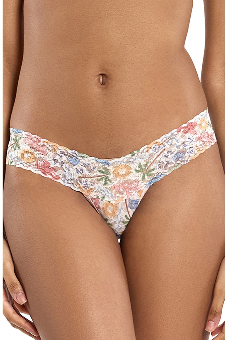 Print Low Rise Thong, Main, color, BY THE SEA