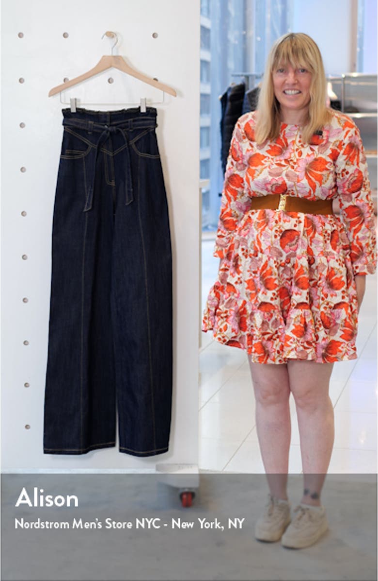 Wendy Paperbag Waist Wide Leg Jeans, sales video thumbnail