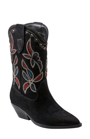 Marc Fisher Ltd Women's Trista Western Block Heel Boots In Dark Blue 400