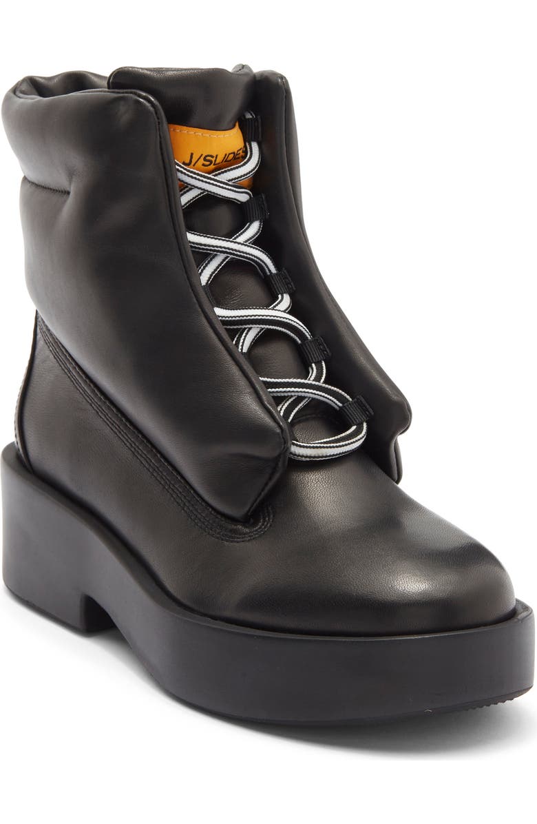 JSlides Darina Lace-Up Boot, Main, color, Black