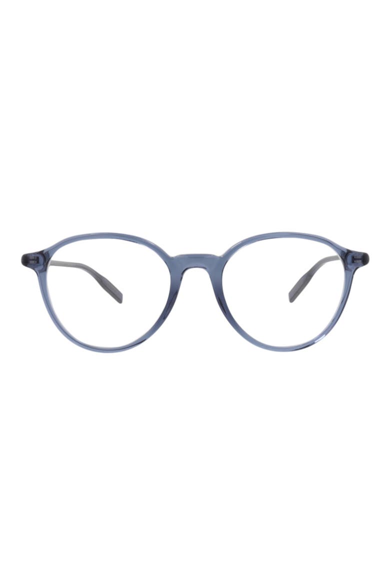 52mm Round Optical Glasses, Main, color, BLUE BLUE TRANSPARENT