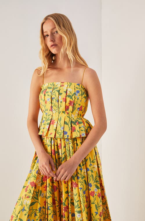 REBECCA TAYLOR REBECCA TAYLOR BOTANICA FLEUR PLEATED TANK