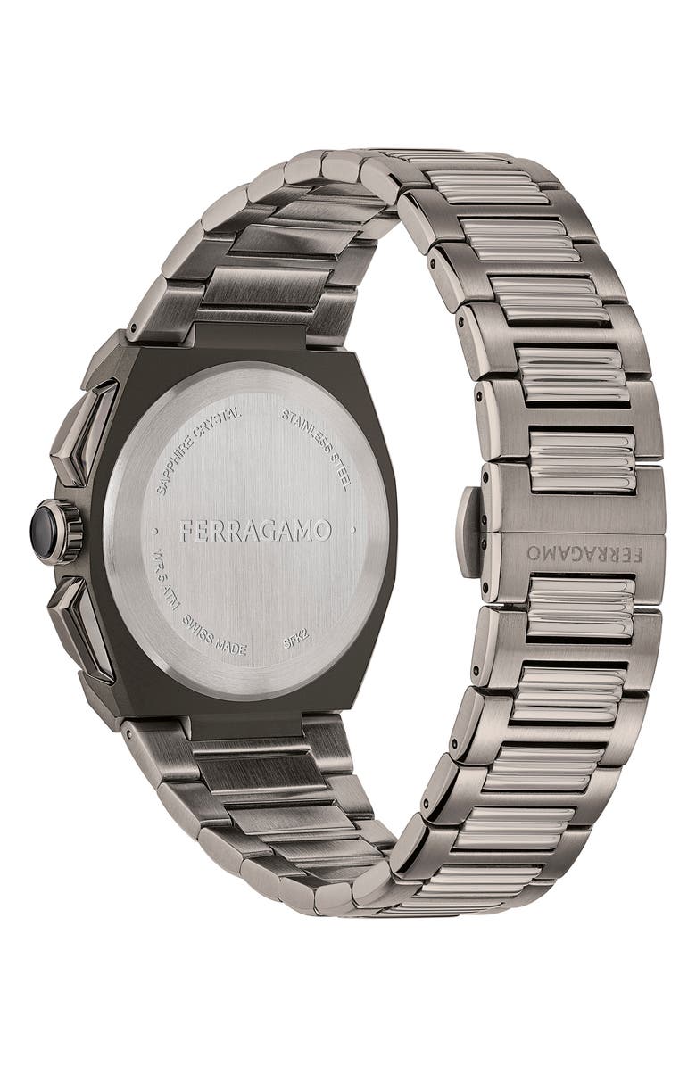 FERRAGAMO Supreme Chronograph Bracelet Watch, 43mm, Alternate, color, 