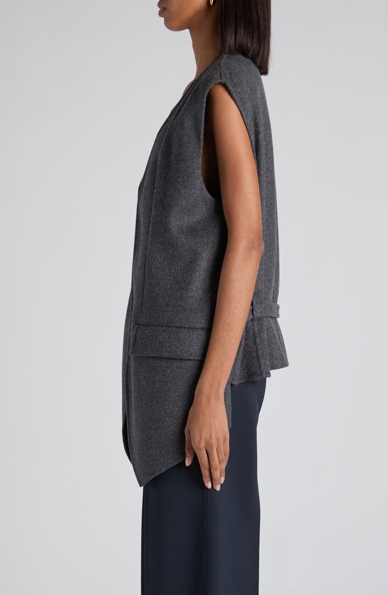 Bottega Veneta Layered Double Face Wool Vest, Alternate, color, 1307 Charcoal Melange