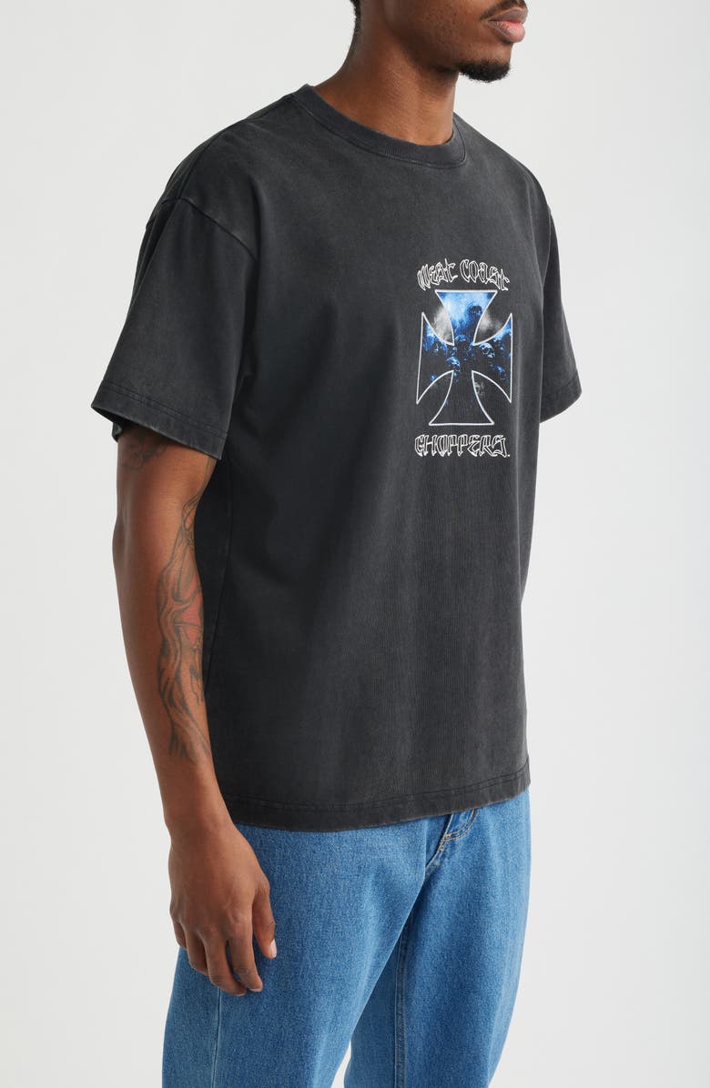 ID Supply Co West Coast Choppers Cotton Graphic T-Shirt, Alternate, color, Black Wash