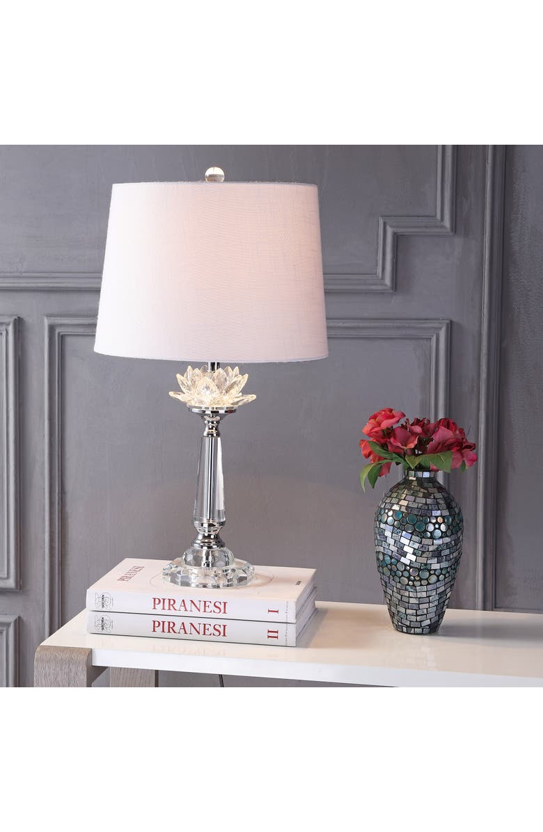 JONATHAN Y Day 24.5" Crystal LED Table Lamp, Clear, Alternate, color, Clear